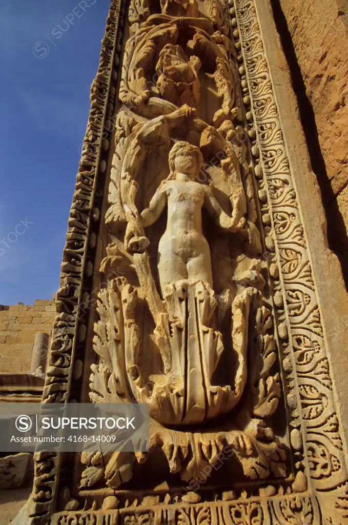 Libya, Near Tripoli, Leptis Magna, Severan Basilica, Sculptured Pilasters