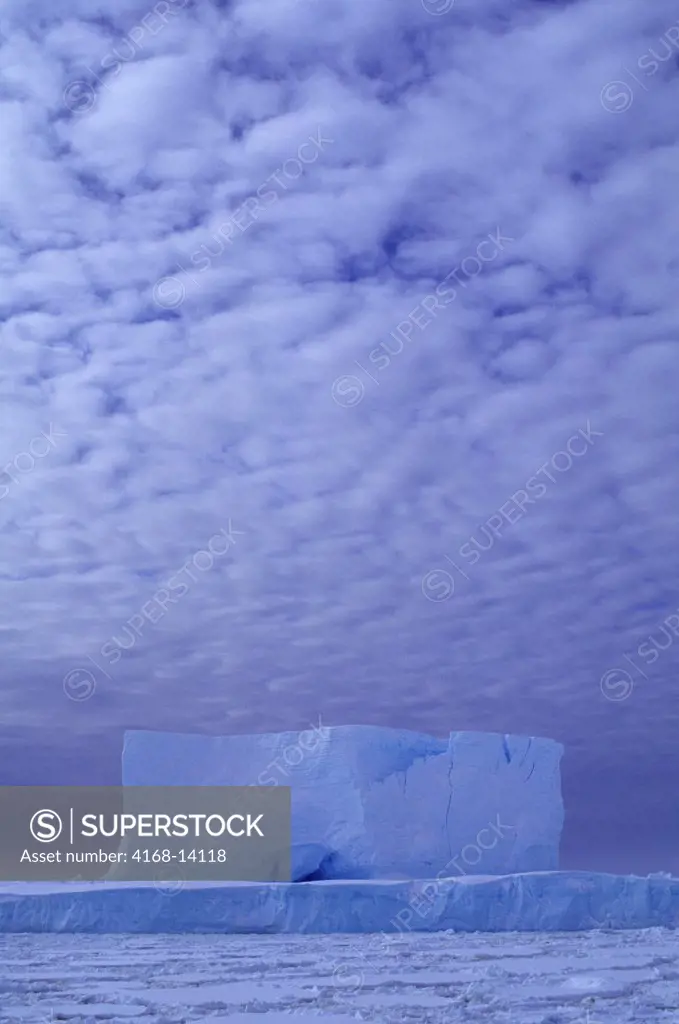 Antarctic Peninsula, Near Adelaide Islang, Pack Ice And Iceberg