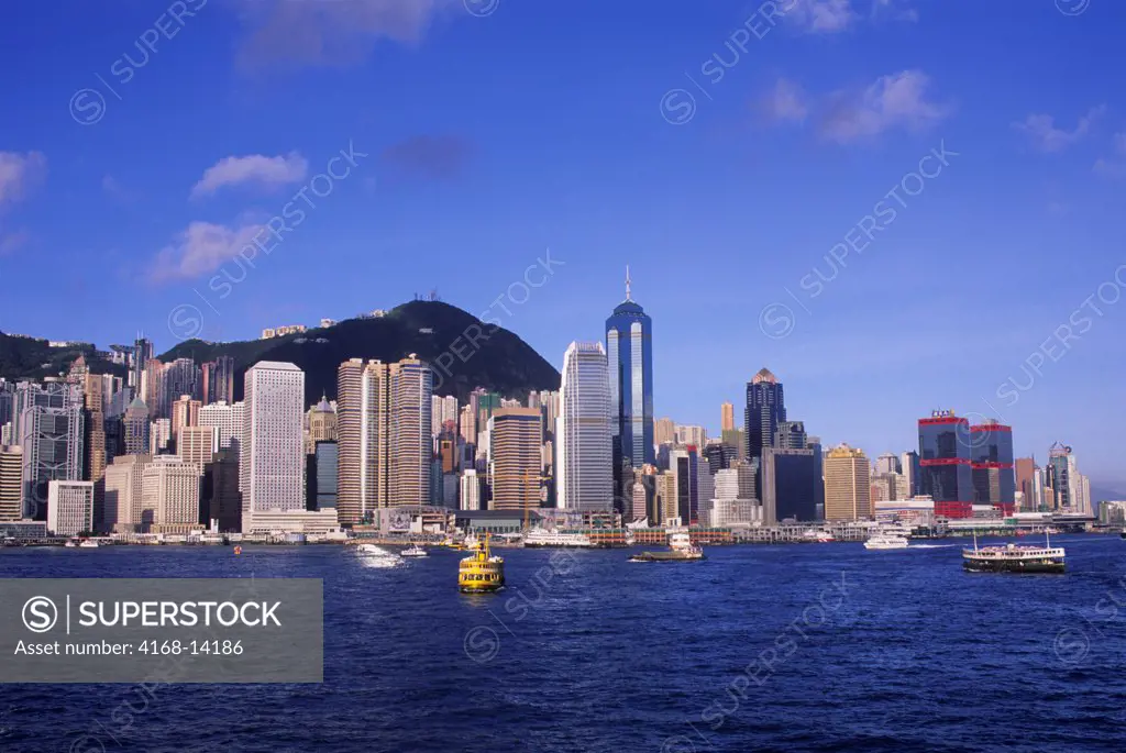 China, Hong Kong, Victoria Harbor, View Of Hong Kong Island