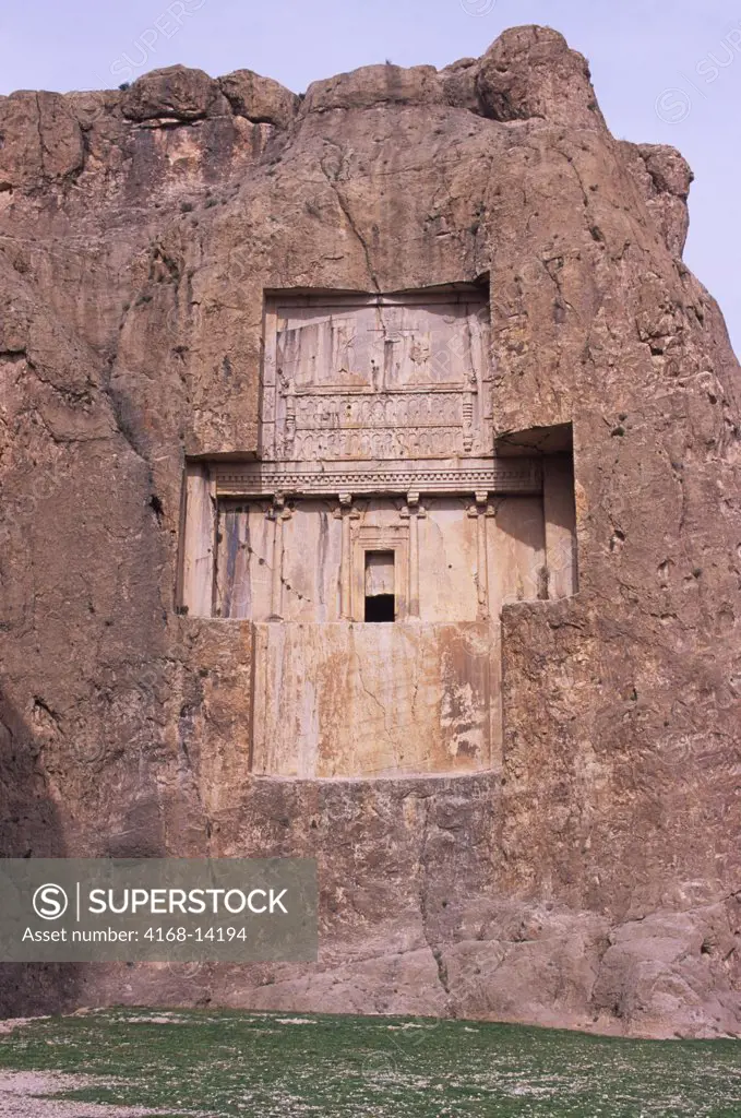Iran, Near Shiraz, Royal Tombs At Naghsh-E-Rostan (Persepolis), Tomb Of Darius Ii