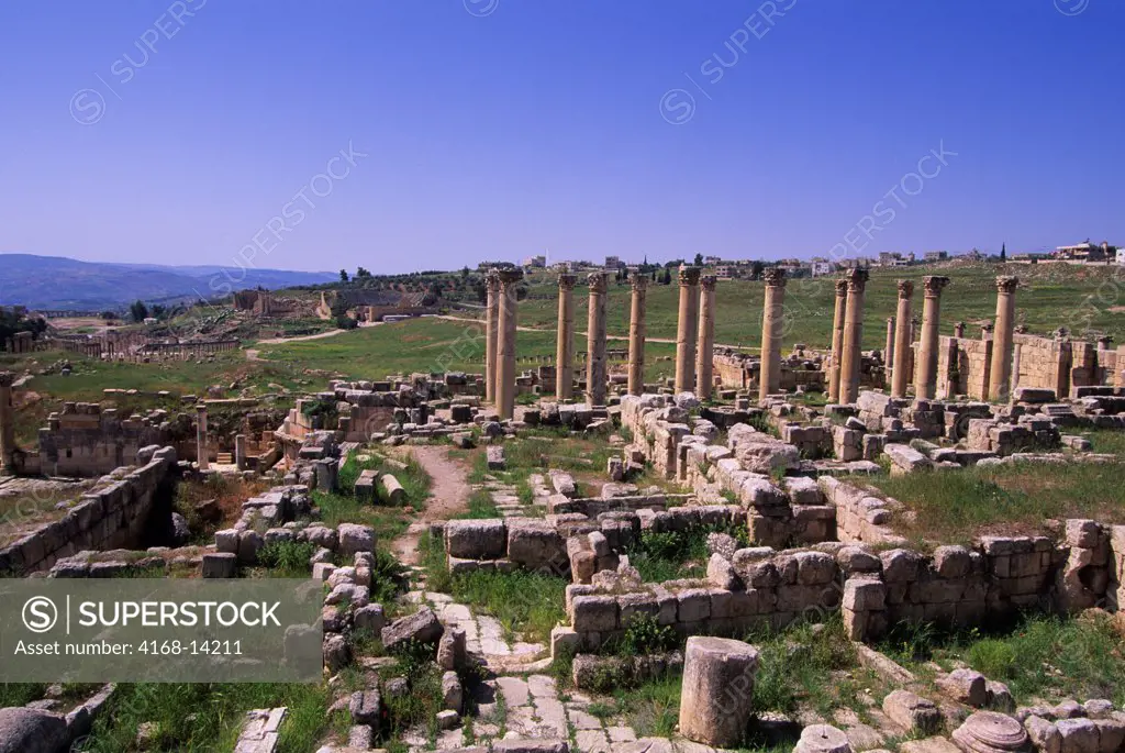 Jordan, Jerash, Ancient Roman City, Church Of St. Theodorus Area