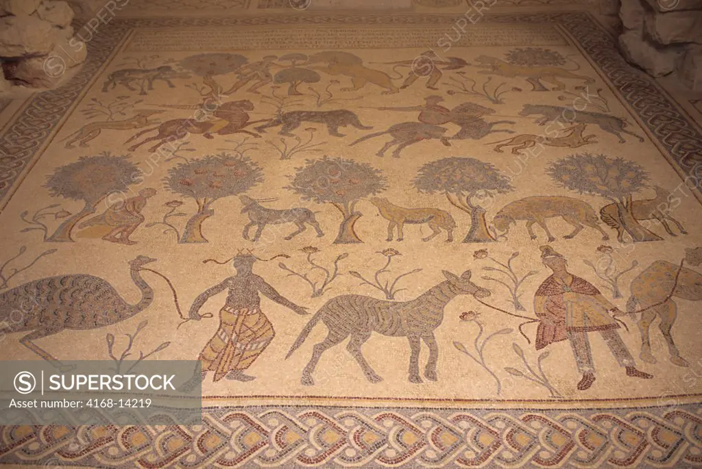 Jordan, Mount Nebo, Church, Byzantine Mosaics (Church On Site Where Moses May Have Died)
