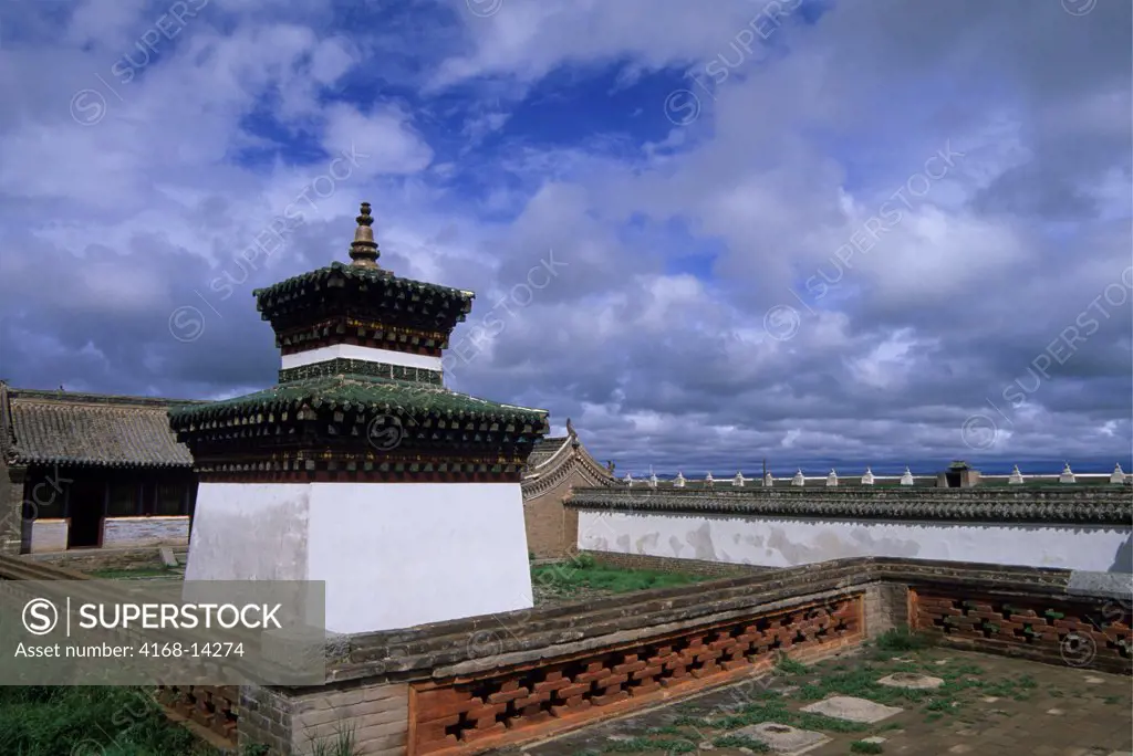 Central Mongolia, Karakorum, Erdene Zuu Monastery, Stupa