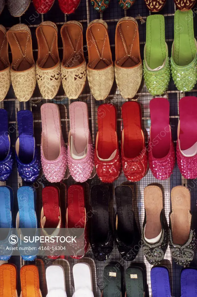 United Arab Emirates, Dubai, Souk, Street Scene, Color Shoes