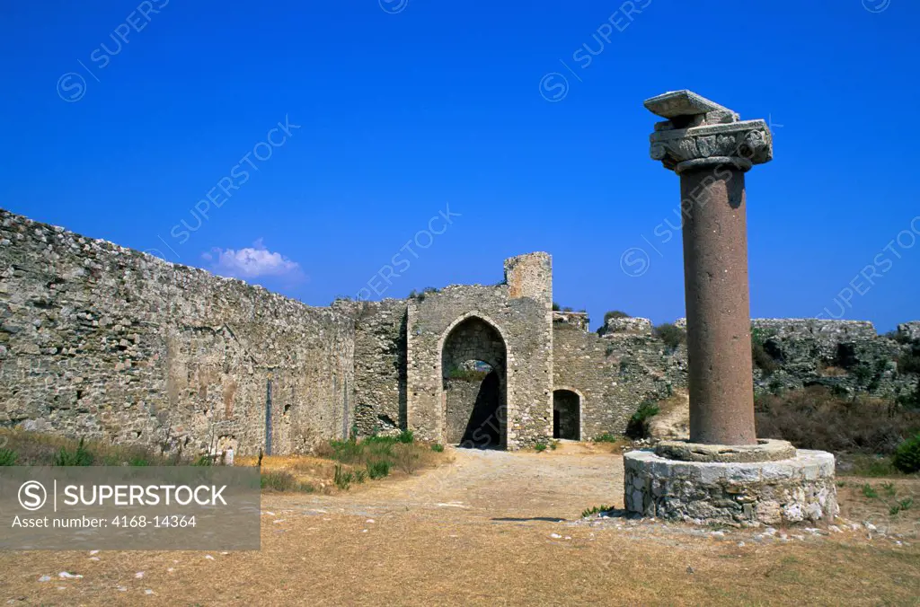Greece, Methoni, Old Venetian Fortress, Column