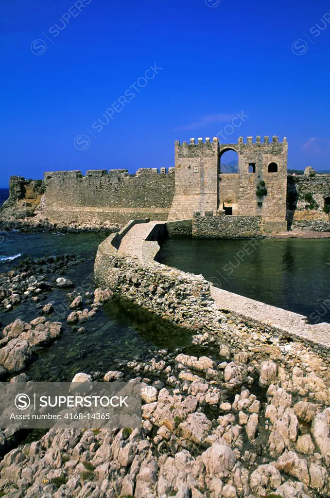 Greece, Methoni, Venetian Fortress Of Modone, 15Th Century, Seagate