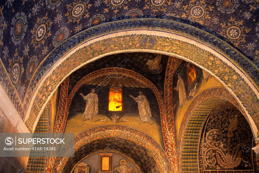Italy, Ravenna, Mausoleum Of Galla Placidia, 425 Ad, Mosaics