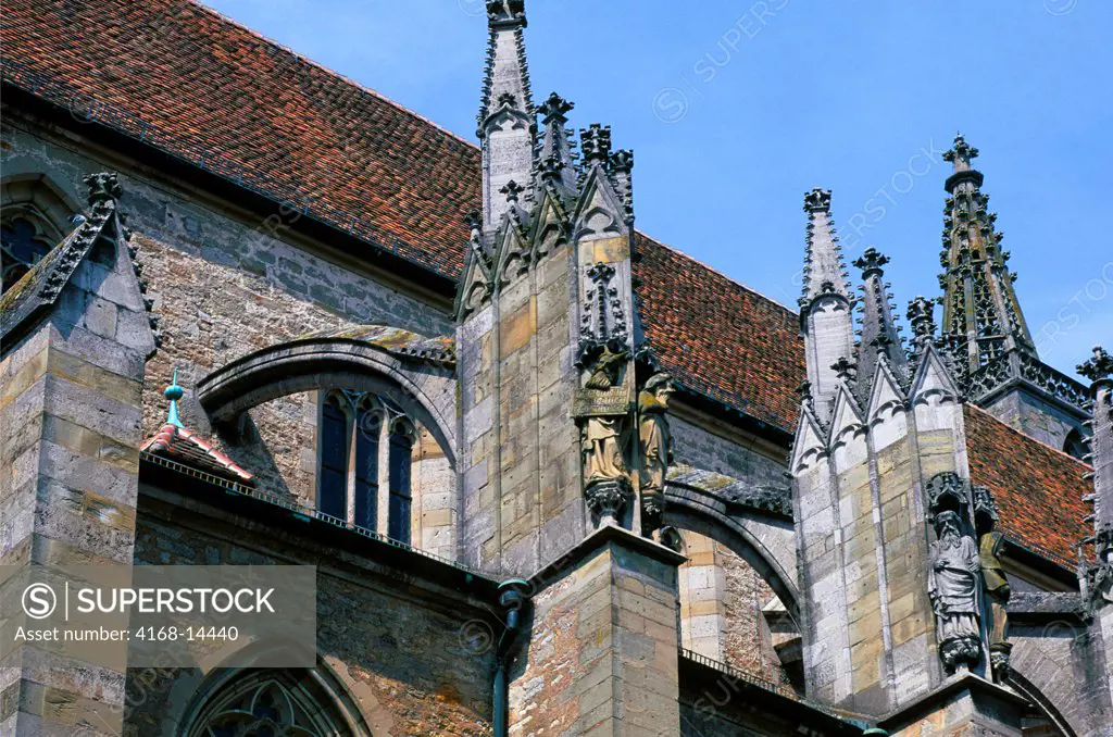 Germany, Rothenburg On The Tauber, St. Jakob'S Church, Gothic Style, Flying Buttresses