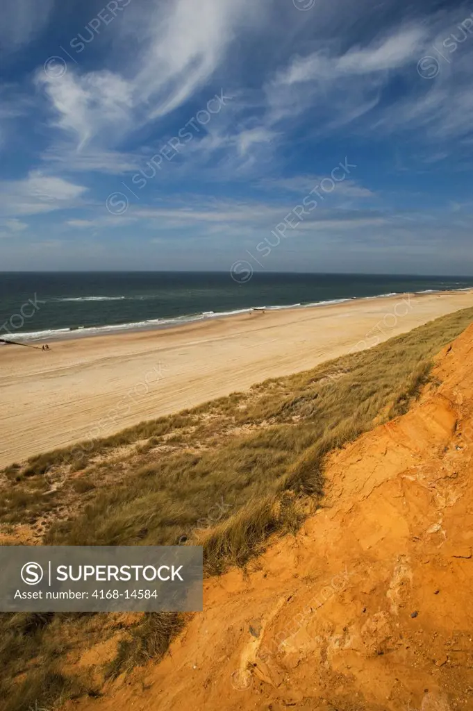 Germany, Schleswig Holstein, North Sea, North Frisian Islands, Sylt Island, Kampen, Red Cliff, View Of Beach