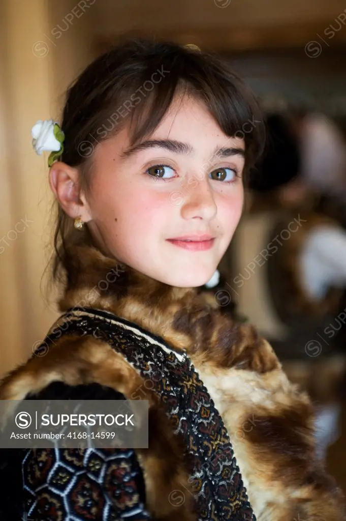 Romania, Near Suceava, Portrait Of Romanian Girl