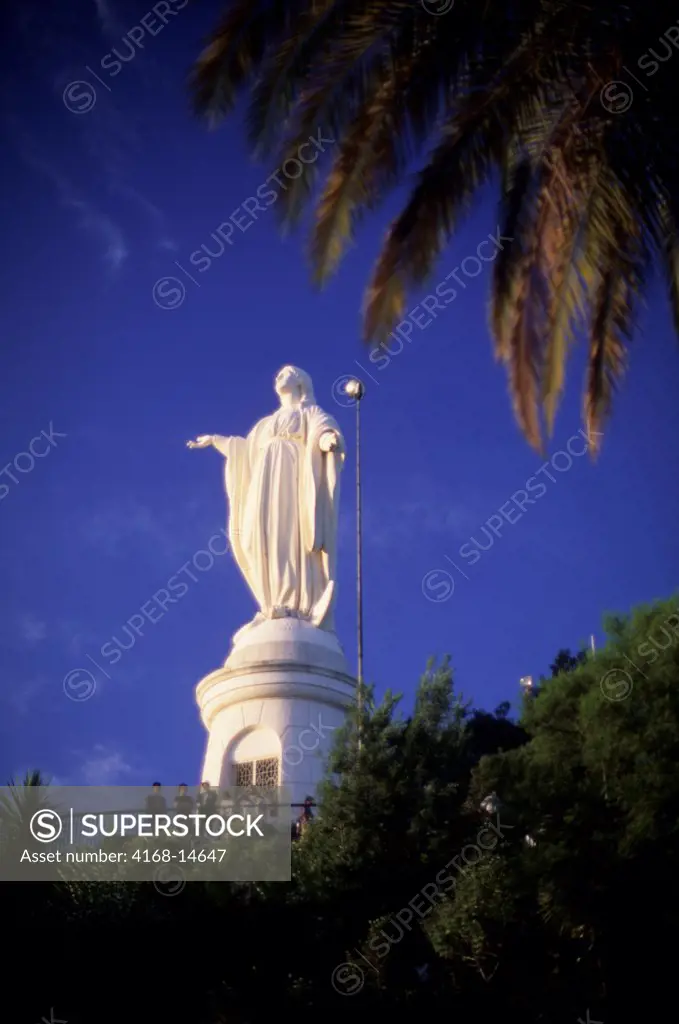 Chile, Santiago, San Cristobal Mountain, Statue Of Virgin Mary