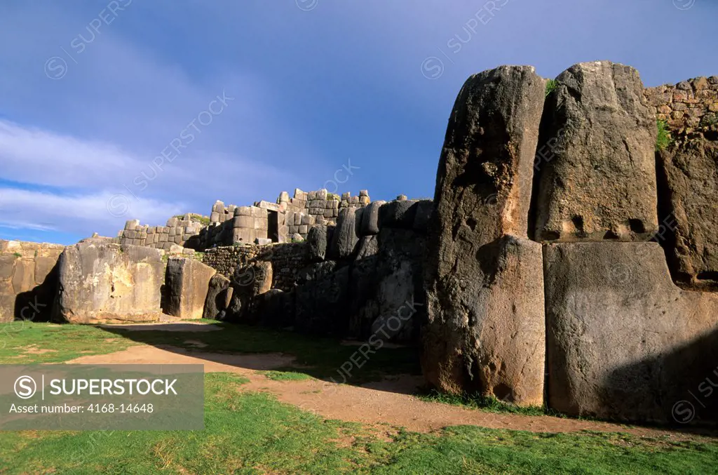 Peru, Near Cuzco, Inca Fortress Of Sacsayhuaman, Fortress Walls