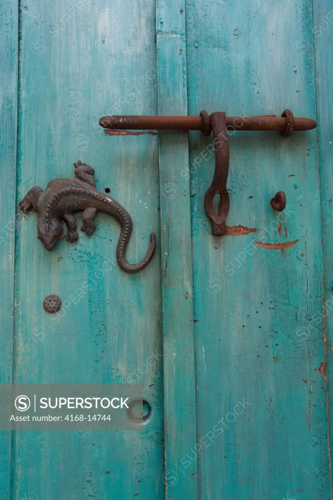 Door Knockers Of Old Colonial House In The Walled City Of Cartagena, Colombia, A Unesco World Heritage Site