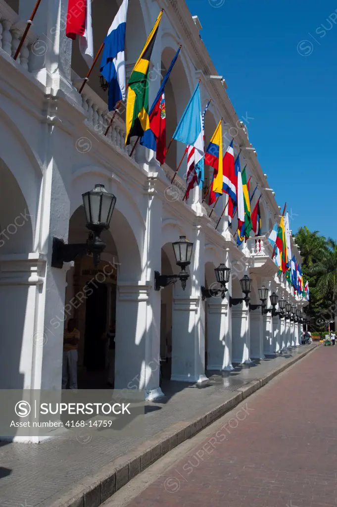 Government Palace In The Walled City Of Cartagena, Colombia, A Unesco World Heritage Site
