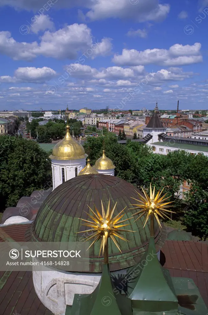 Russia, Yaroslavl, Monastery Of The Transfiguration Of The Savior, View Of City