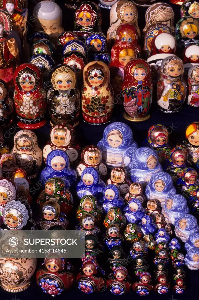Russia, Moscow, Old Arbat Street, Traditional Matryoshka Dolls