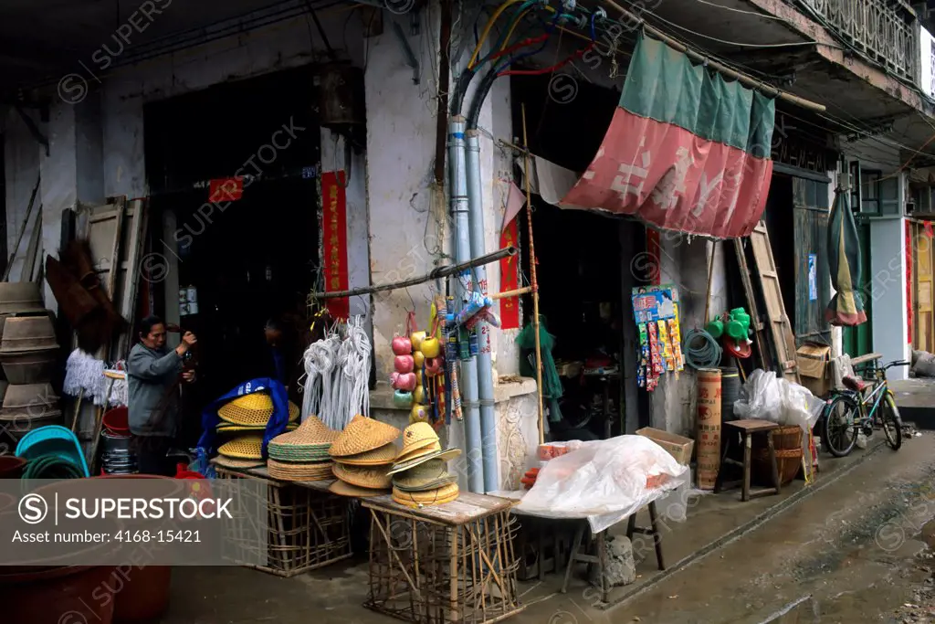 China, Guangxi Province, Near Guilin, Xing Ping Village Scene, Store