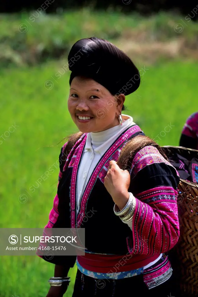 China, Guangxi Province, Near Guilin, Longji Area, Yao Woman, Portrait