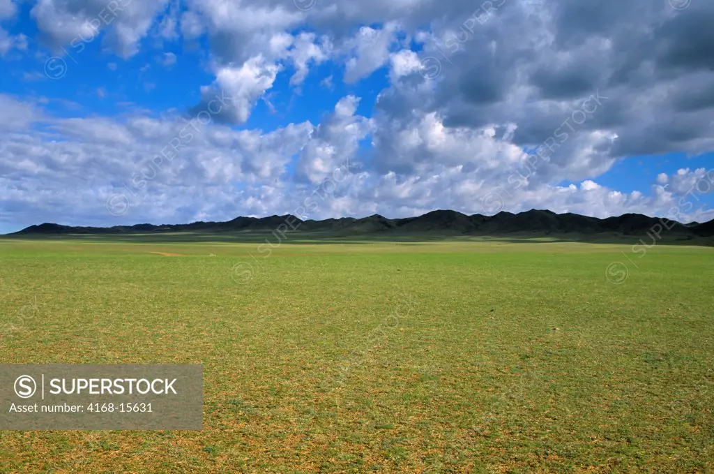 Mongolia, Gobi Desert, Near Dalanzadgad, Grasslands (Steppes), Landscape