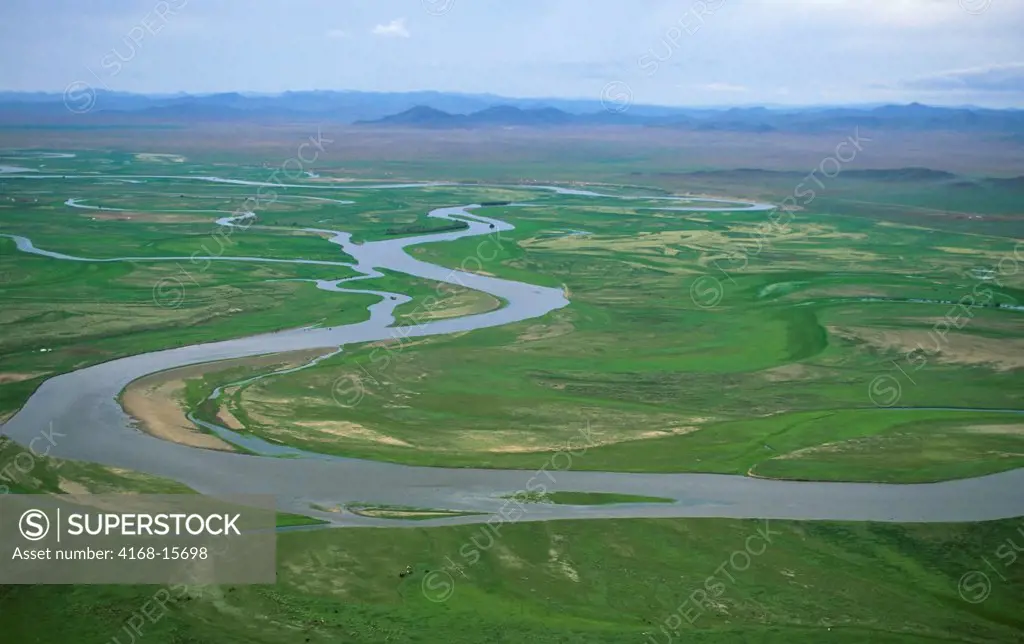 Central Mongolia, Aerial View, Ugi River