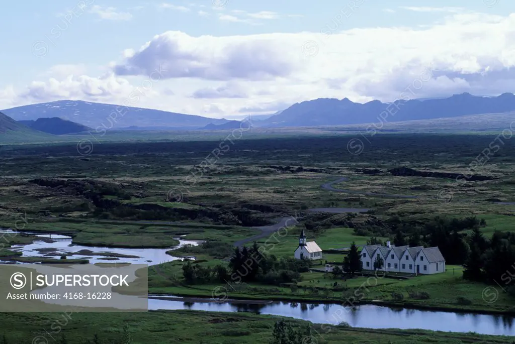 Iceland, Golden Circle, Thingvellir, (Site Of The First Parliament), View Of Museum
