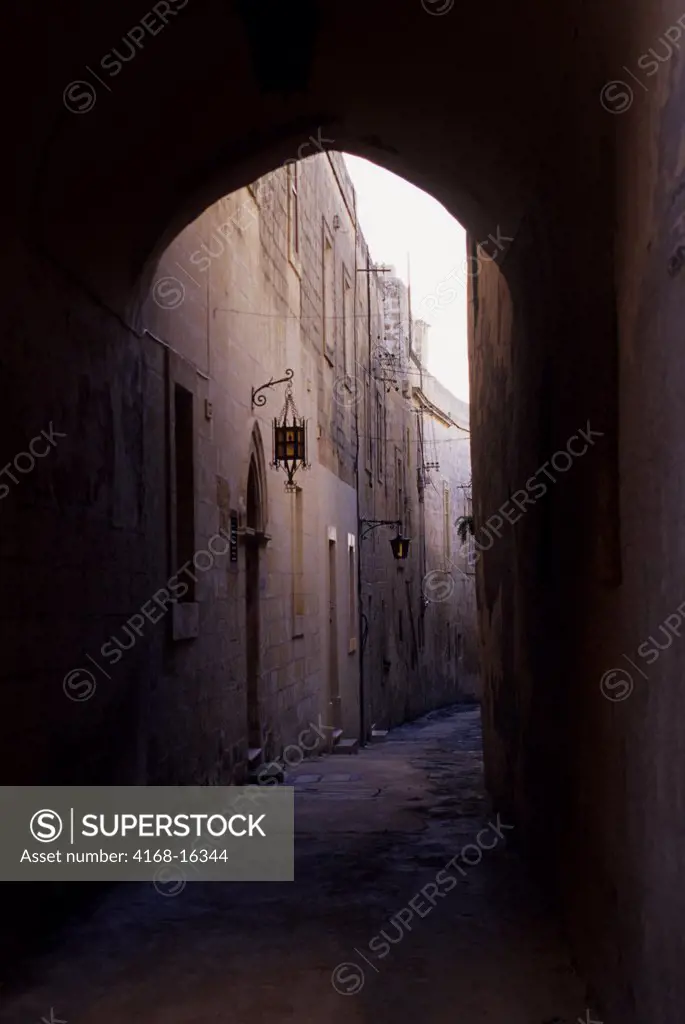 Malta, Mdina, Alley Scene