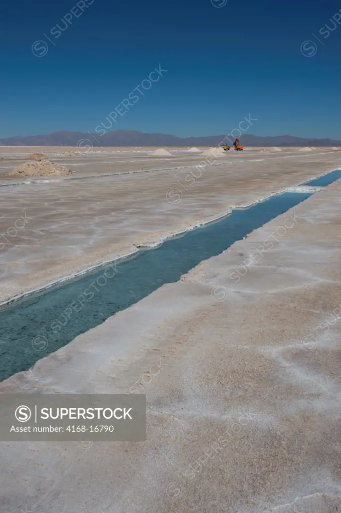Salt Mining At Salinas Grandes A Salt Pan In The Andes Mountains - Is Situated On An Altitude Of 3.450 Meters On The Border Of The Provinces Of Salta And Jujuy, Argentina