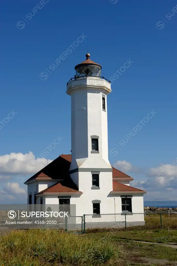 Usa, Washington State, Port Townsend, Fort Worden State Park, Point Wilson Lighthouse