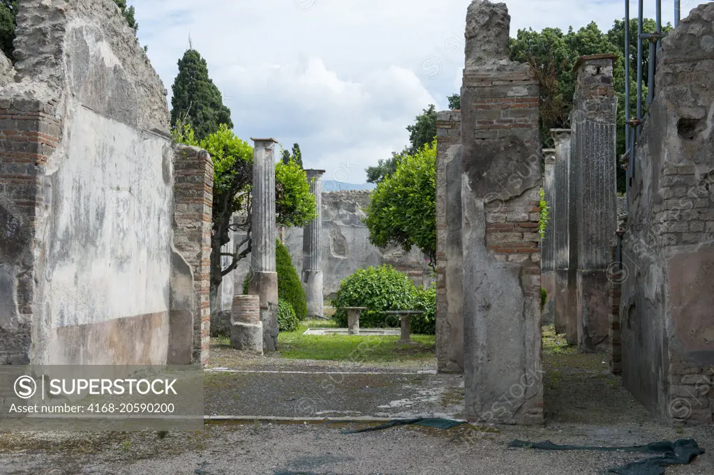 House of the Postumi in Pompeii near modern Naples in the Italian region of Campania.