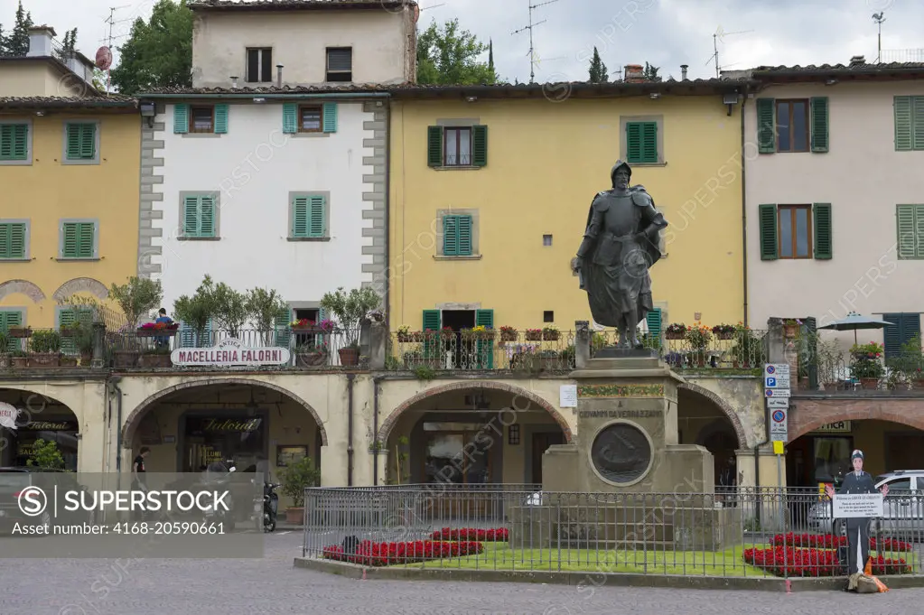 The main square of Greve in the Chianti Region of Tuscany, Italy.