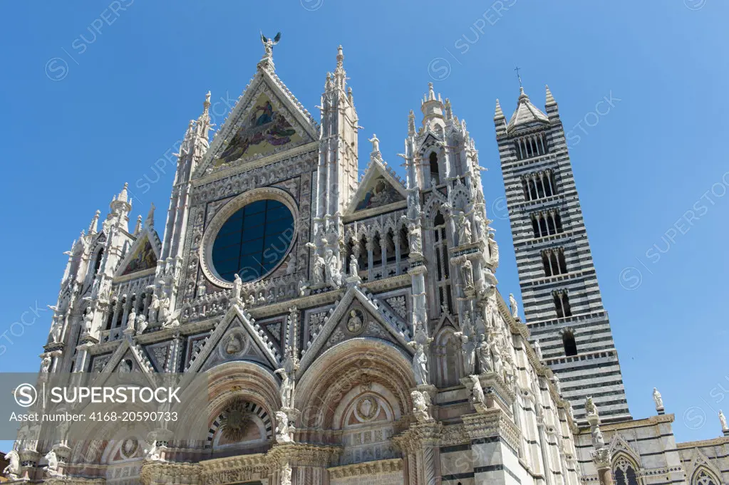The Siena Cathedral di Santa Maria, better known as the Duomo, is a medieval marble church Siena, Italy of Gothic art from the 13th and 14th centuries.