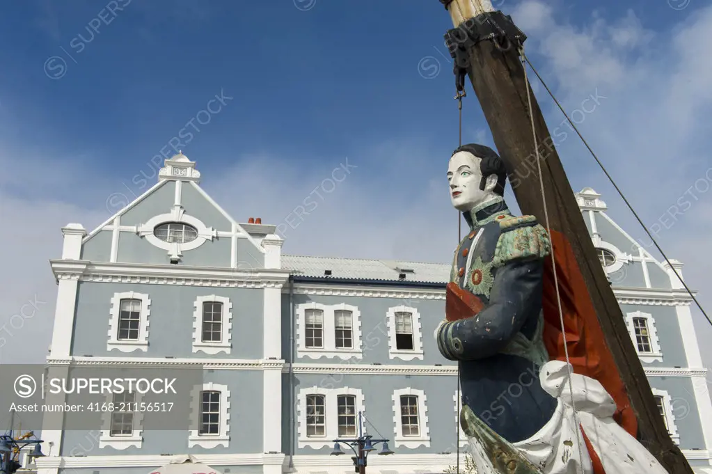 A ships figurehead at the V & A Waterfront in Cape Town, South Africa.