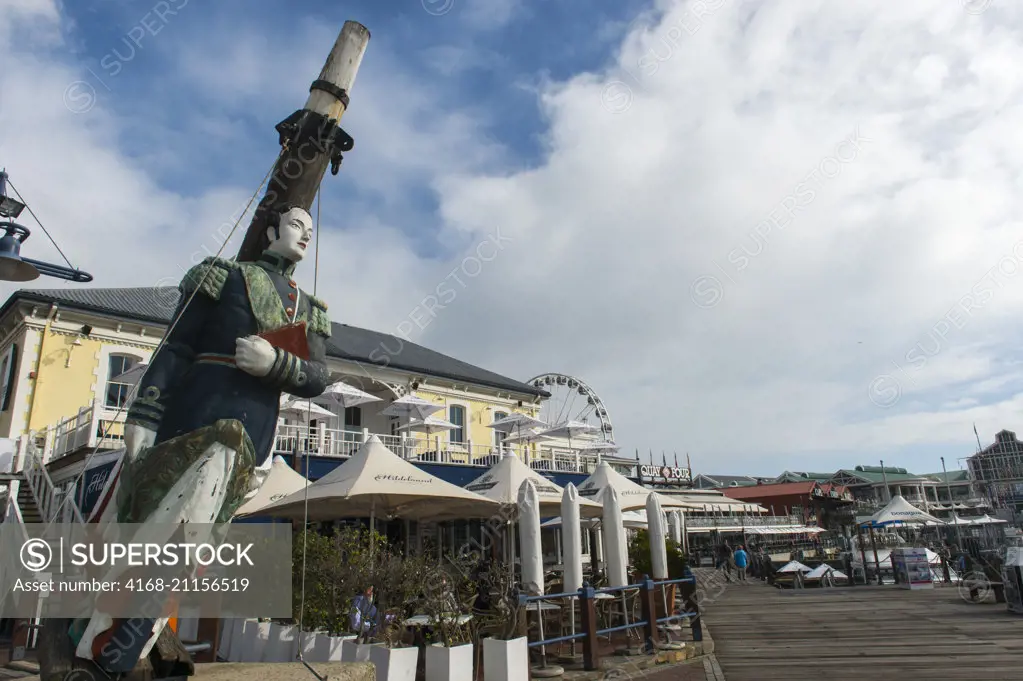 A ships figurehead at the V & A Waterfront in Cape Town, South Africa.