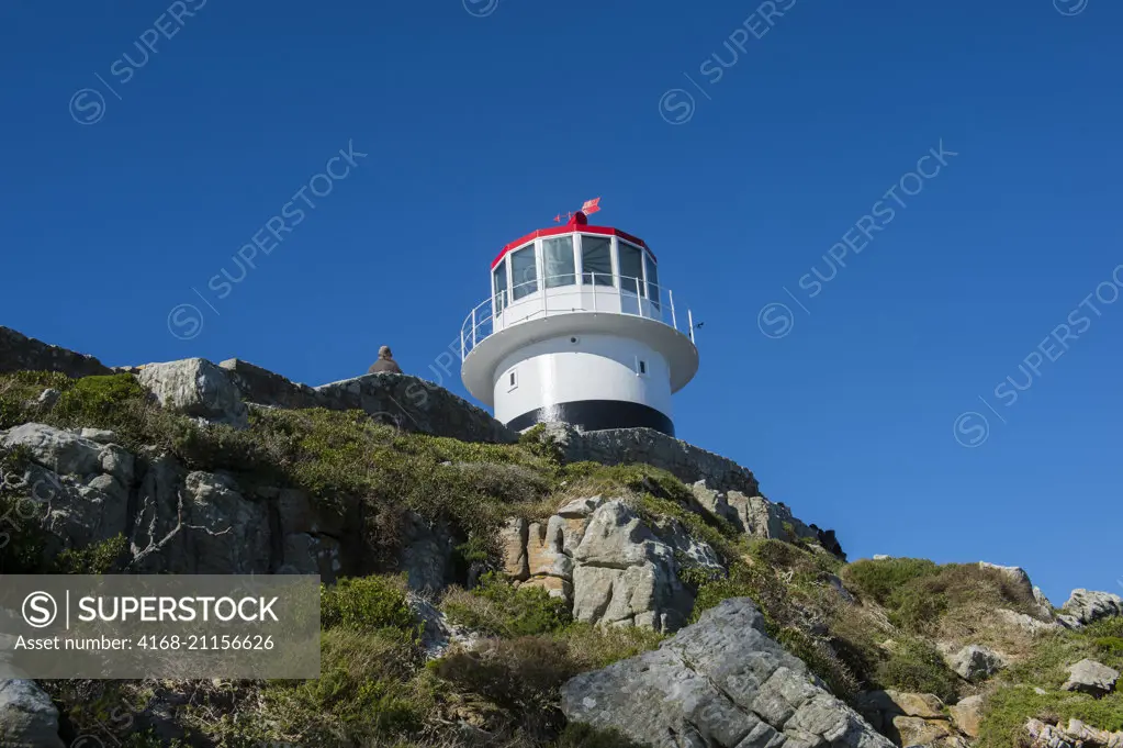 View of the lighthouse at Cape Point near Cape Town, South Africa.