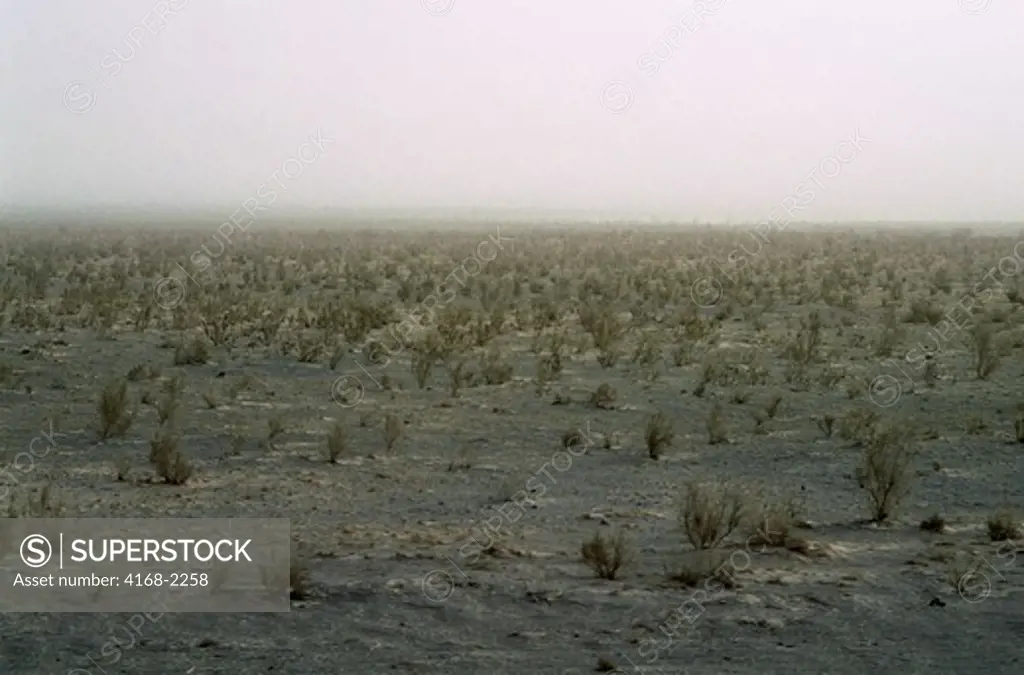 China, Xinjiang Province, Near Jinghe, Dust Storm