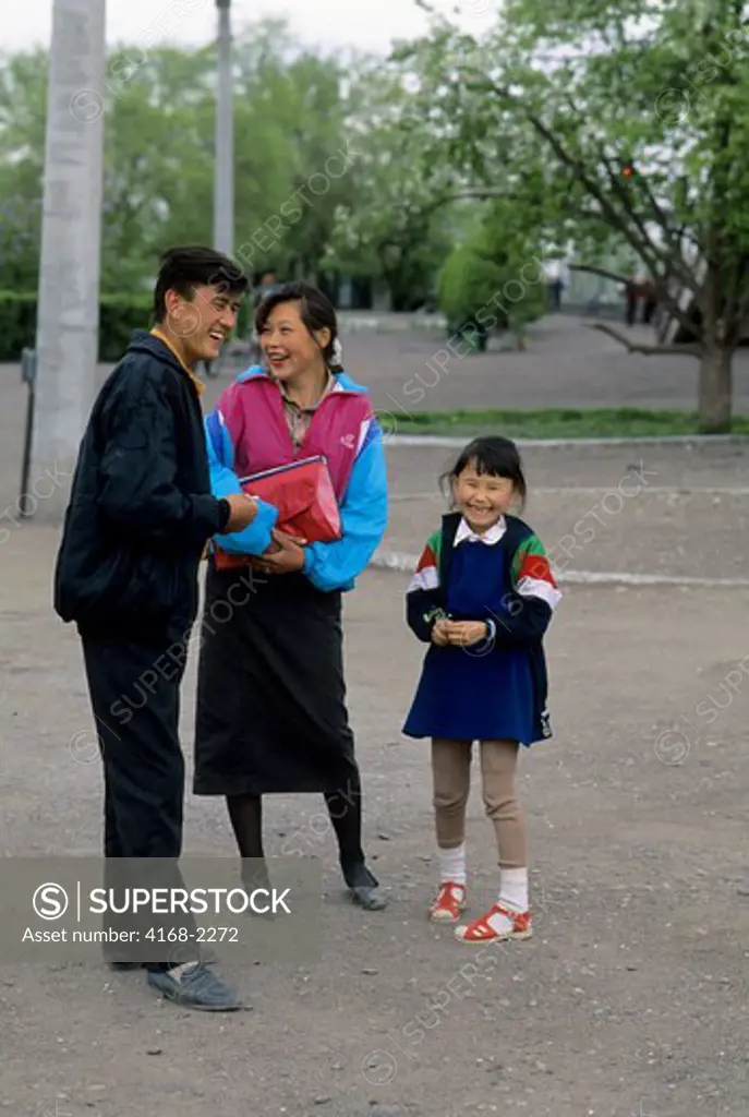 Kazakhstan, Chu, Train Station, Local Family