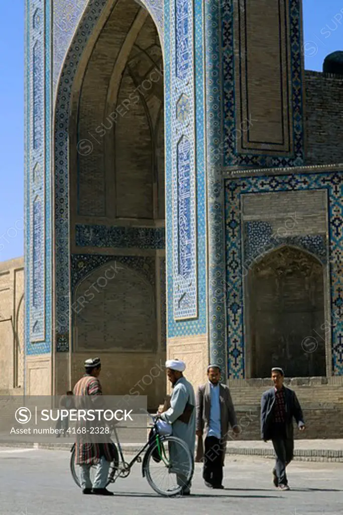 Uzbekistan, Bukhara, Madrasah With Local Men