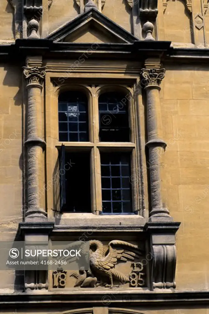 England, Oxford, University Building, Window Detail