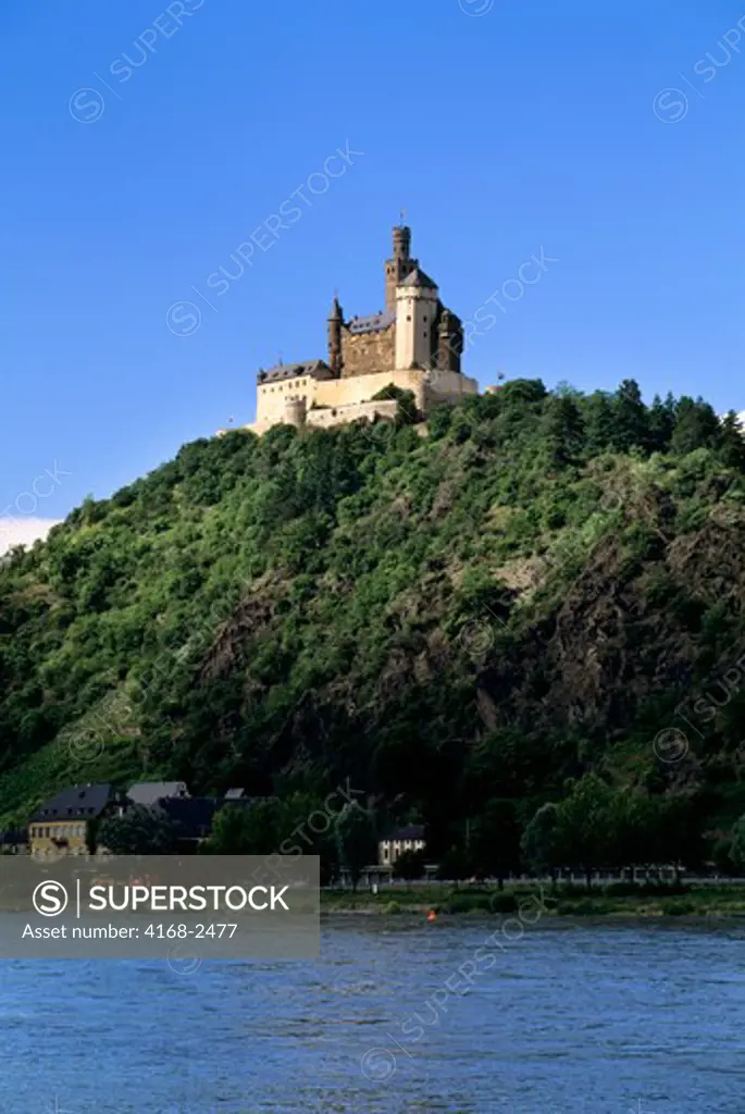 Germany, Rhine River, Braubach, Marksburg Fortress, (12th Century)