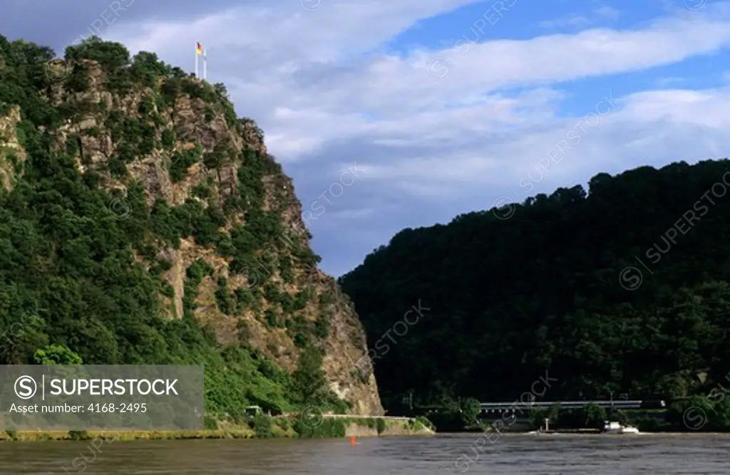 Germany, Rhine River, View Of The 'Loreley (Lorelei)' Rock