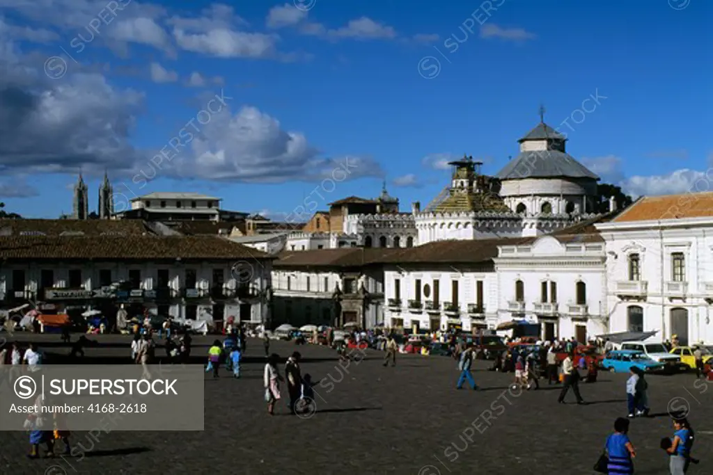 Ecuador, Quito, Old City, Plaza San Francisco, Spanish Colonial Architecture