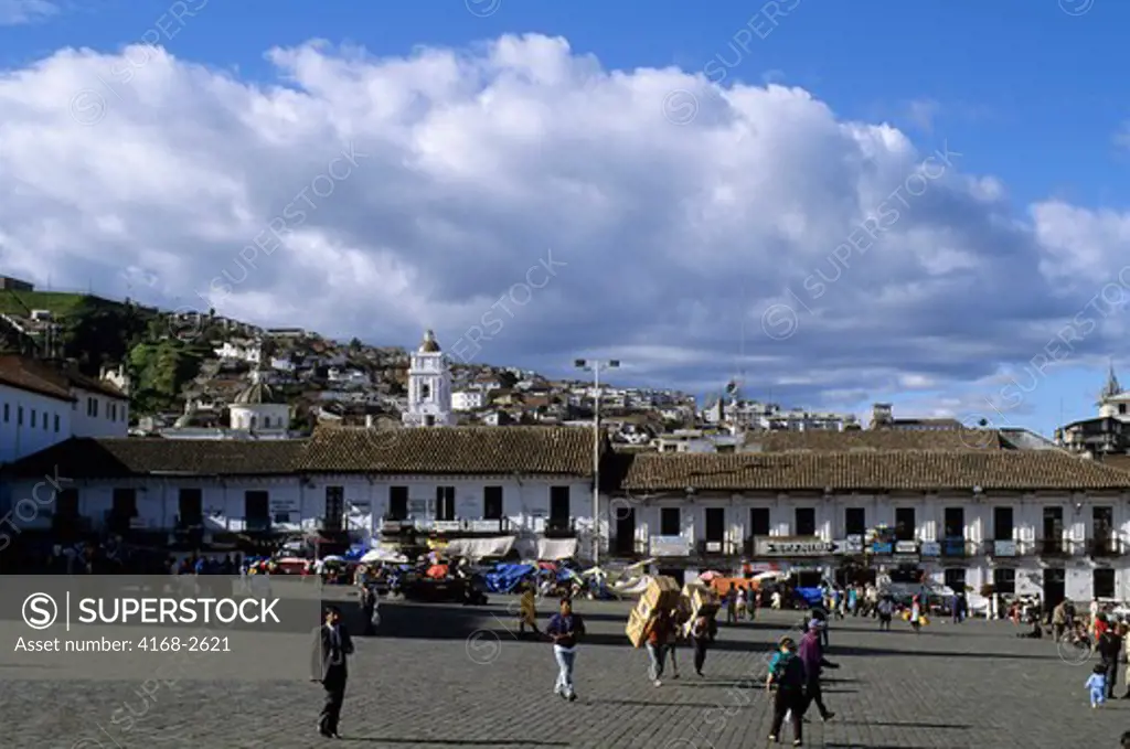 Ecuador, Quito, Old City, Plaza San Francisco, Spanish Colonial Architecture