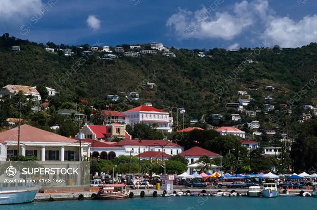 Us Virgin Island, St.Thomas, View Of Charlotte Amalie