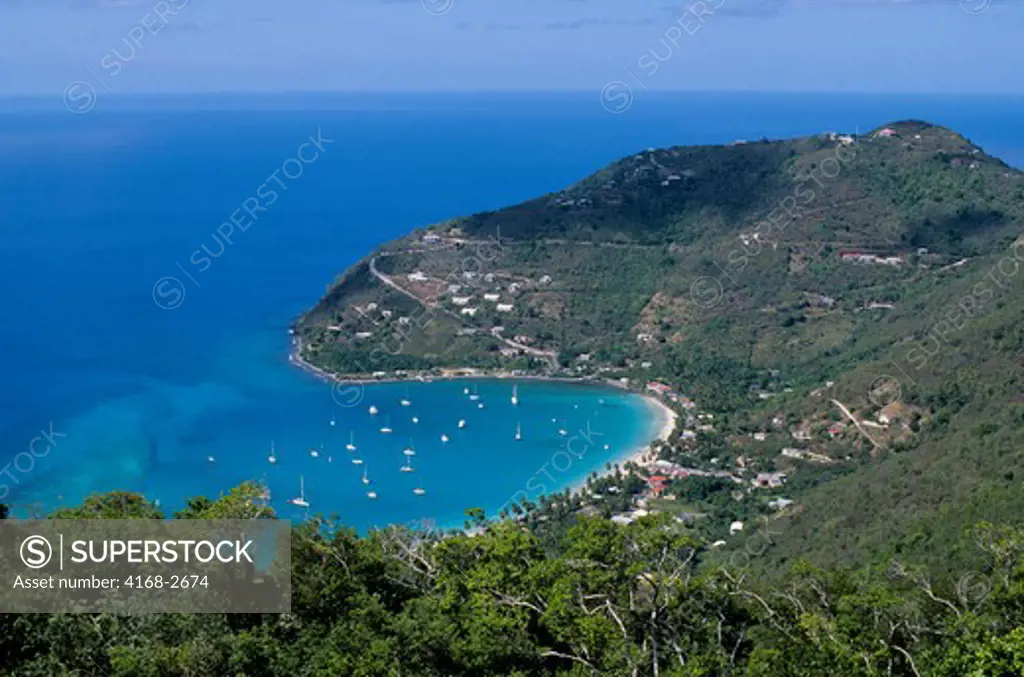 British Virgin Island, Tortola Island, View Of Cane Garden Bay