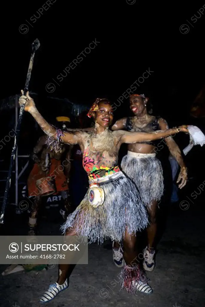Trinidad, Port Of Spain, J'Ouvert, Ju Vay Celebration, Carnival Opening At Night, Muddy People