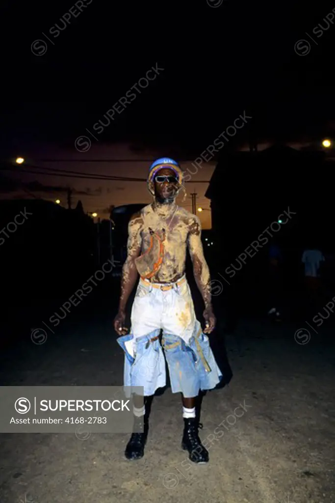 Trinidad, Port Of Spain, J'Ouvert, Ju Vay Celebration, Carnival Opening At Night, Muddy Men