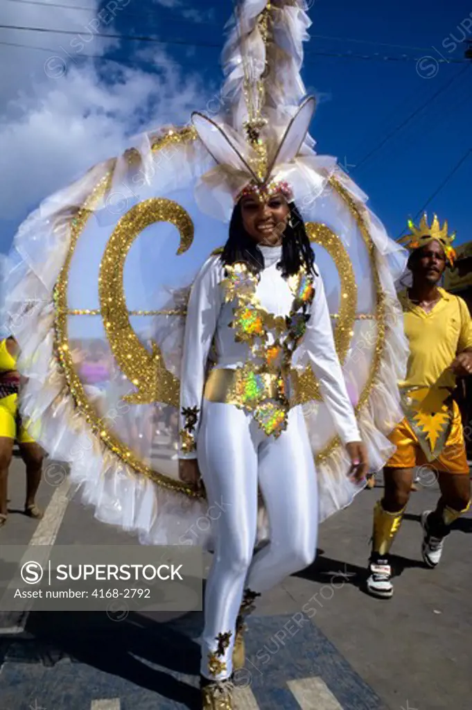 Trinidad, Port Of Spain, Carnival, Parade, Woman With Costume