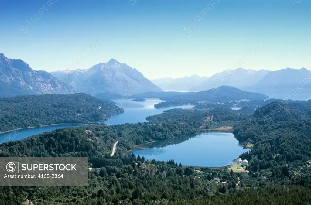 Argentina, Near Bariloche, Campanario Hill, View Of Lake District