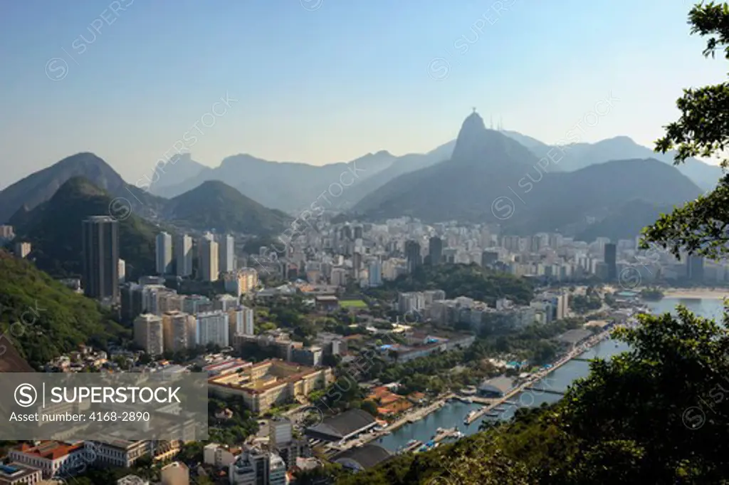 Brazil, Rio De Janeiro, View From Sugarloaf Mountain Towards Corcovado