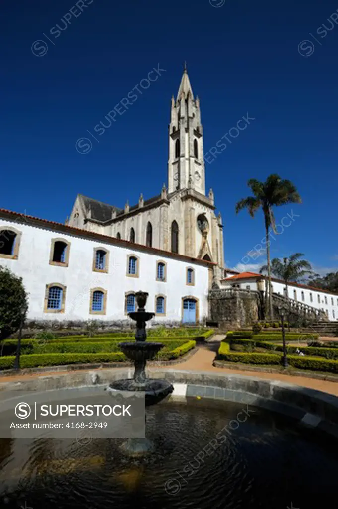 Brazil, Minas Gerais, Caraca, Santuario De Nossa Senhora Mae Dos Homes, Former Seminary Converted Into Pousada (Hotel), Garden